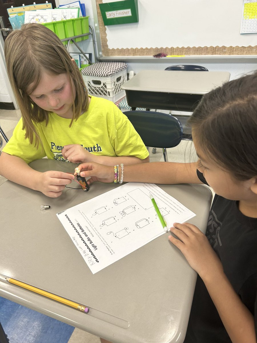 3rdgradepups's tweet photo. It’s fun to learn through experimenting. Circuits, clouds and identifying plant parts today. @PSES_Pups https://t.co/ZyZYF5cWUv