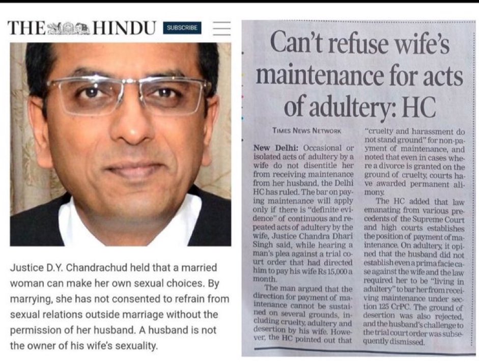 𝕭𝖊𝖗𝖑𝖎𝖓 🇮🇳 🇬🇧 🇺🇸 on Twitter "Adultery legalised, body autonomy of