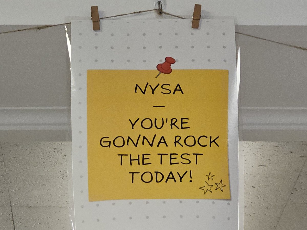 STEMatBlodgett's tweet photo. Syracuse STEM is gearing up for student success during the NY State ELA test. Go students!! You can do it!! #GoSTEMLions #SCSDSuccess @STEMatBlodgett @SyracuseSchools https://t.co/CaaF8l0yVp