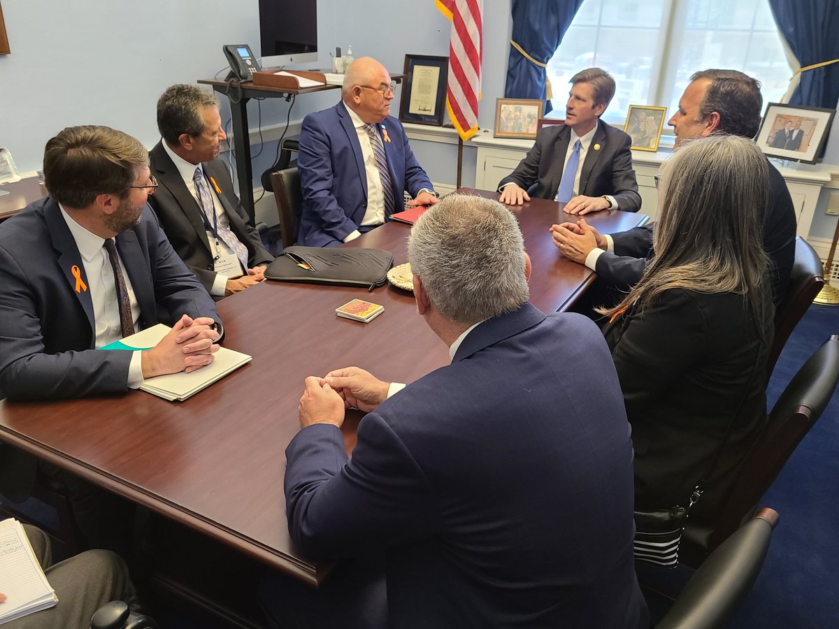 ATSSAHQ's tweet photo. #ATSSA chair and members from Arizona thanked @RepGregStanton for his support of IIJA and the crucial funding it provides #TowardZeroDeaths on our nation's roads. #ATSSAFlyIn #NWZAW https://t.co/N1bbI8nKAY
