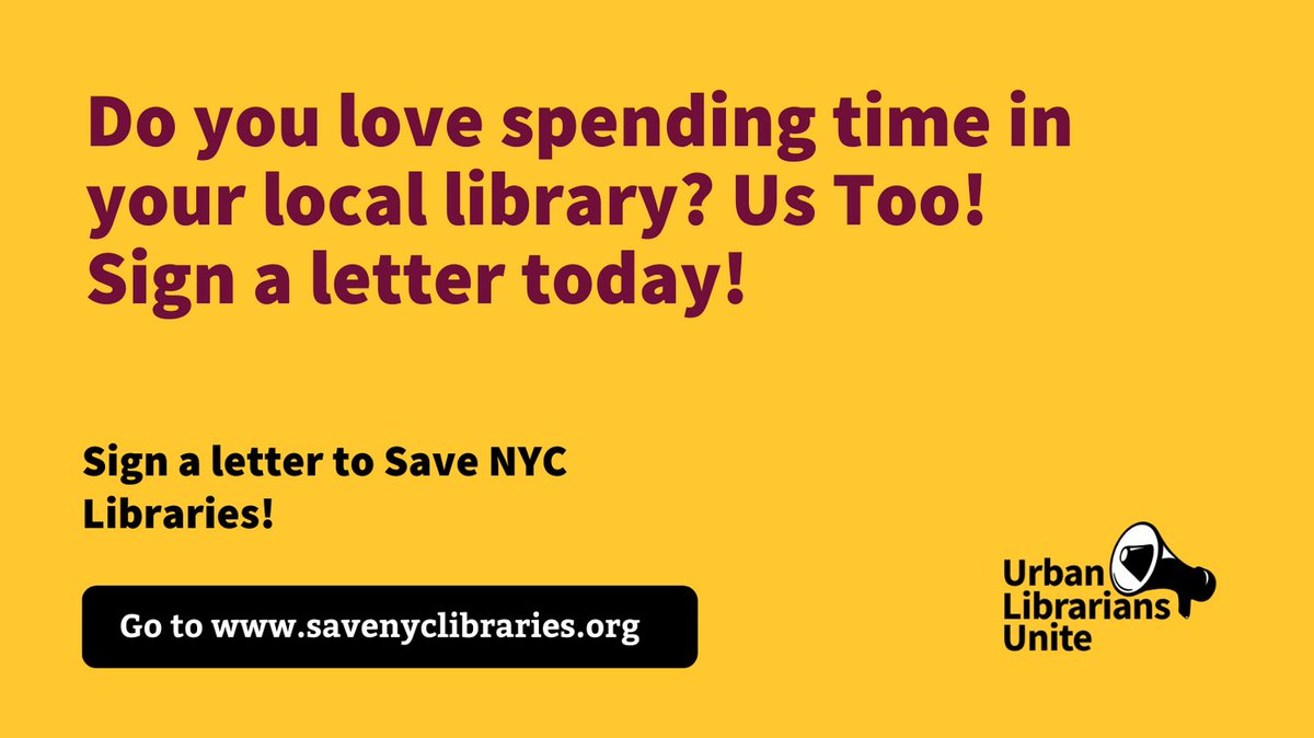 ULUNYC's tweet photo. Do you love spending time in your local library? Help save them from closure by signing our petition today! https://t.co/HPRuzUTS6t #carenotcuts #saveNYClibraries #investinlibraries #librariesareforeveryone https://t.co/VZKKfosclj
