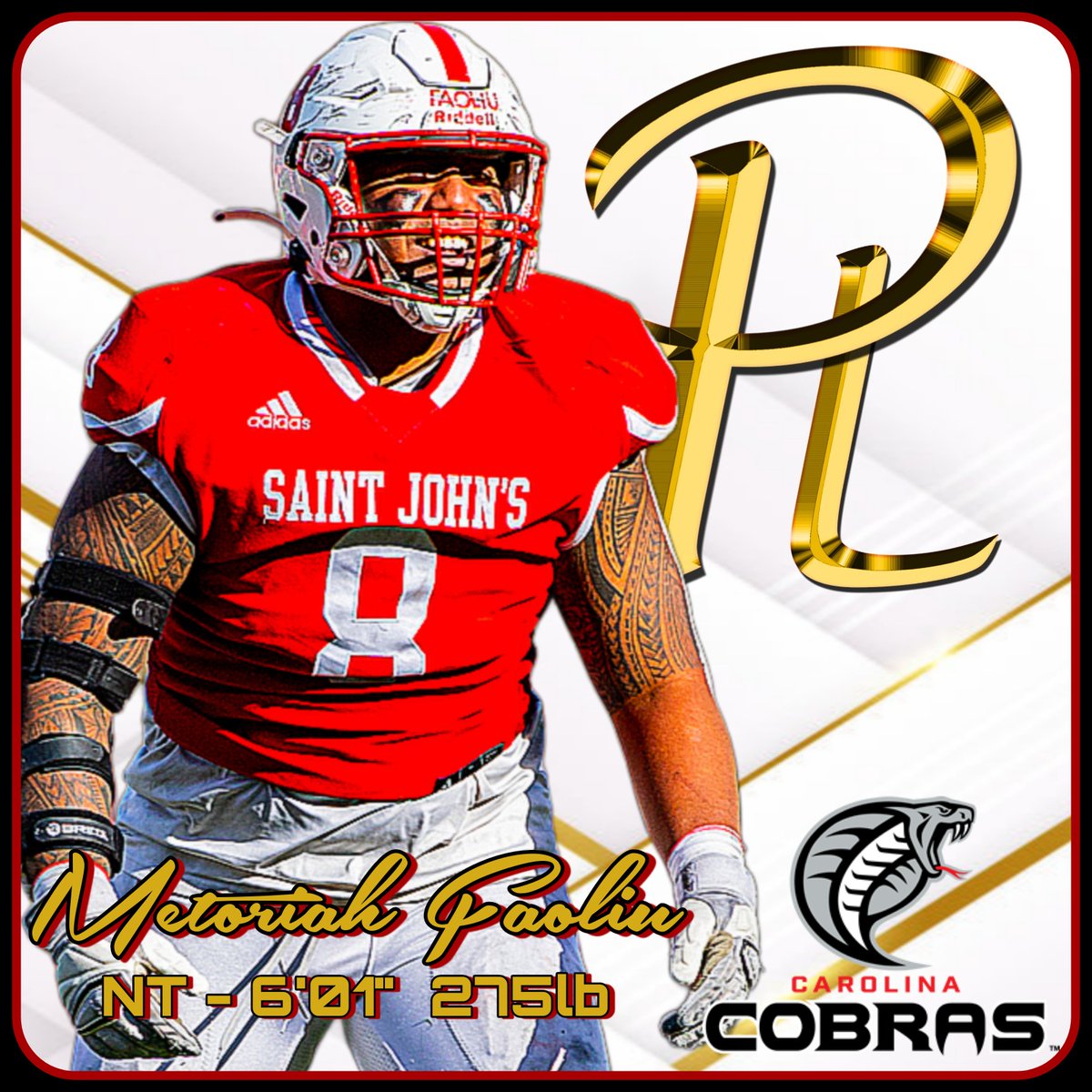 Congratulations to <a href="/ProLevelAgents/">PLSA Sports Management Group, LLC</a> client <a href="/metoriah93/">metoriah faoliu</a> for signing a contract with the <a href="/CarCobras/">Carolina Cobras</a> of the <a href="/NALFootball/">National Arena League</a>