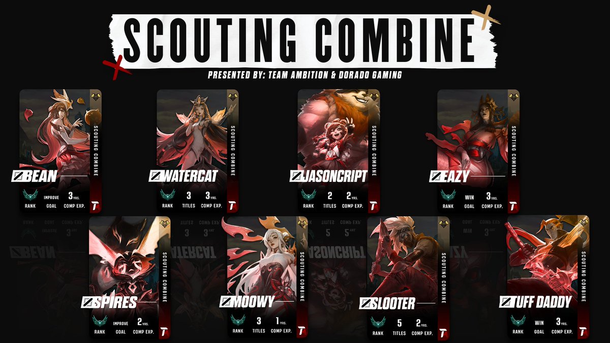 We saved the middle of the week for our DoG x <a href="/TeamAmbitionOrg/">Team Ambition</a> mid laners! A lot of new and old faces in the scene, so come take a look this Saturday!