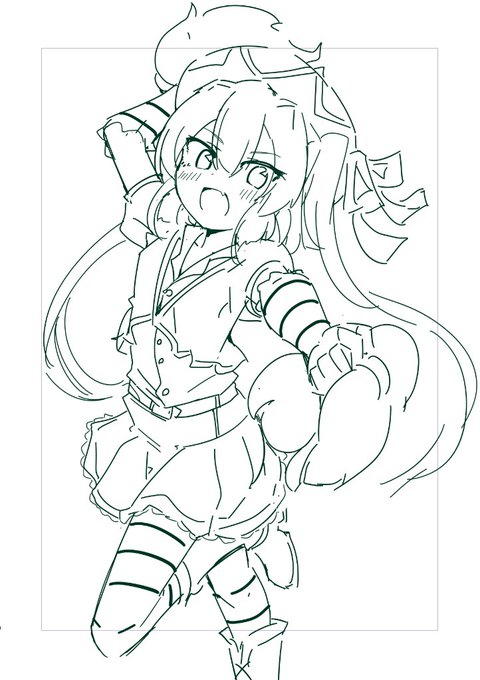 ラフだけ切ったので寝ます。。。 