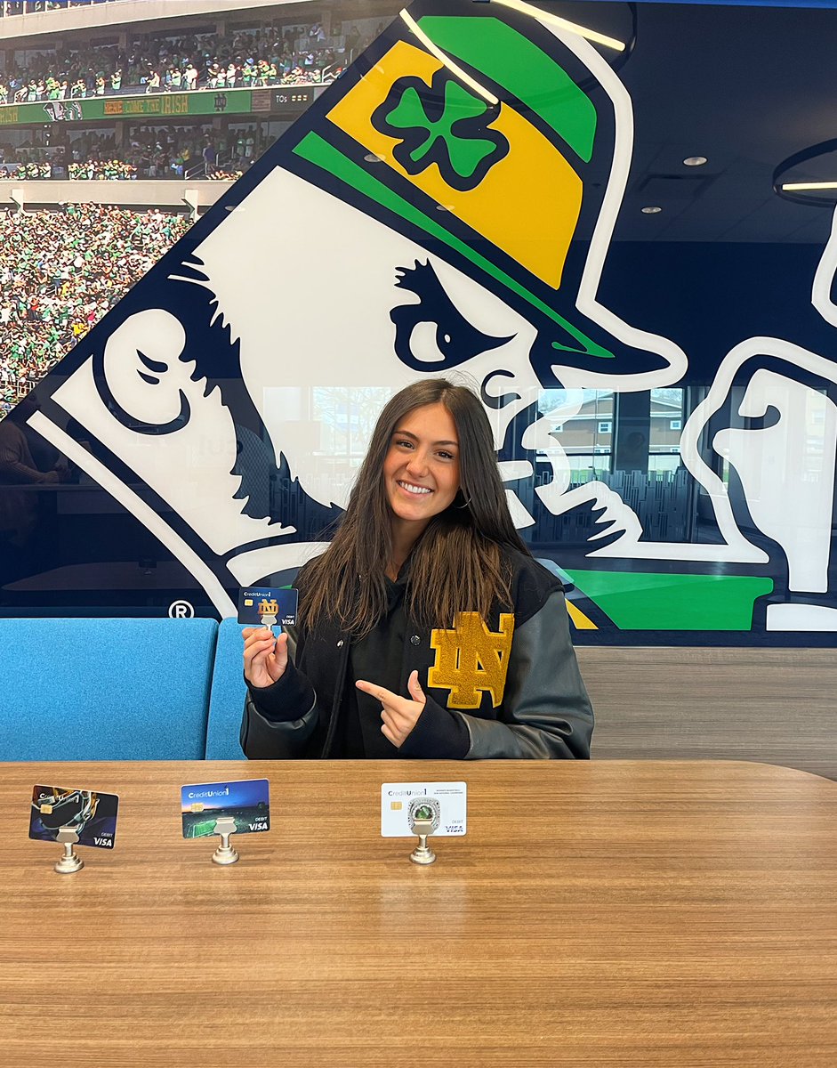I always want to show my Fighting Irish pride, both on and off the field. Credit Union 1 is the Official Banking Partner of Notre Dame Athletics, and when I opened my checking account it offered me unbelievable benefits!  It pays to bank like the Gold and Blue. #CU1Irish #ad