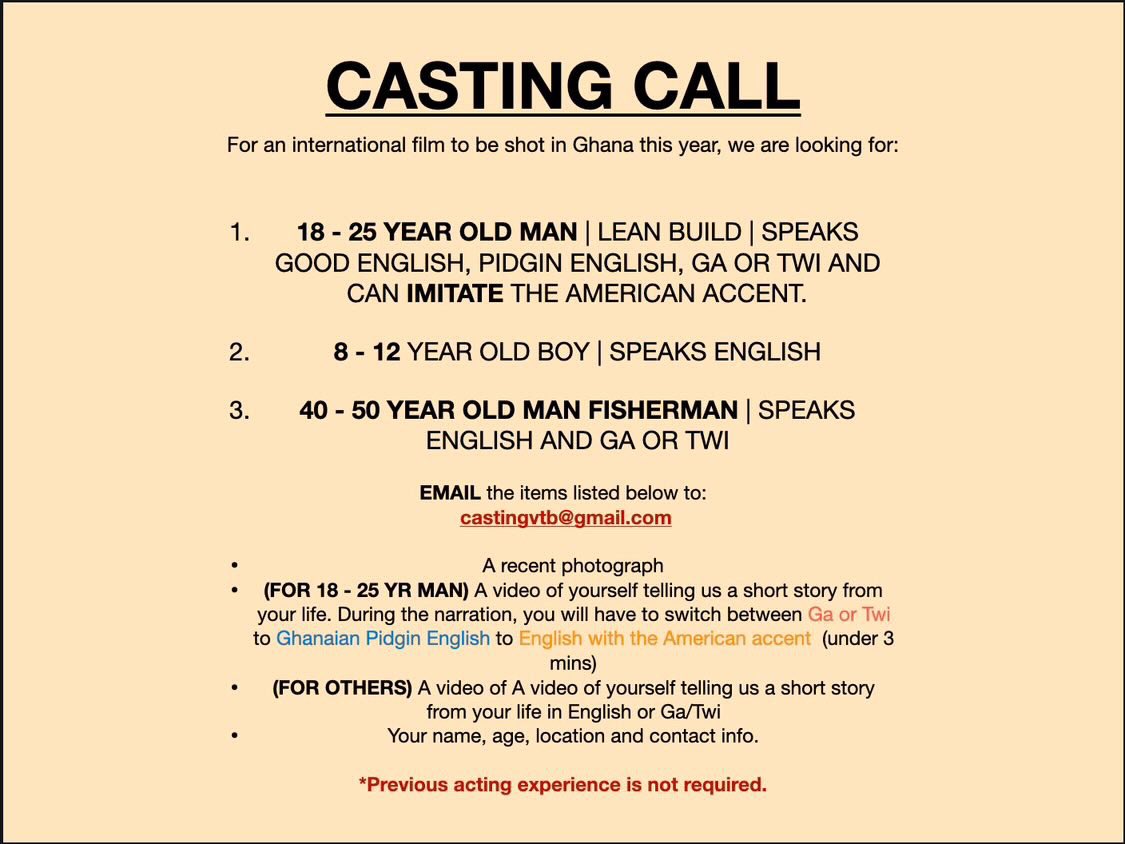 KwameBlack's tweet photo. Casting Call. Run it up guys https://t.co/WI599puZgQ