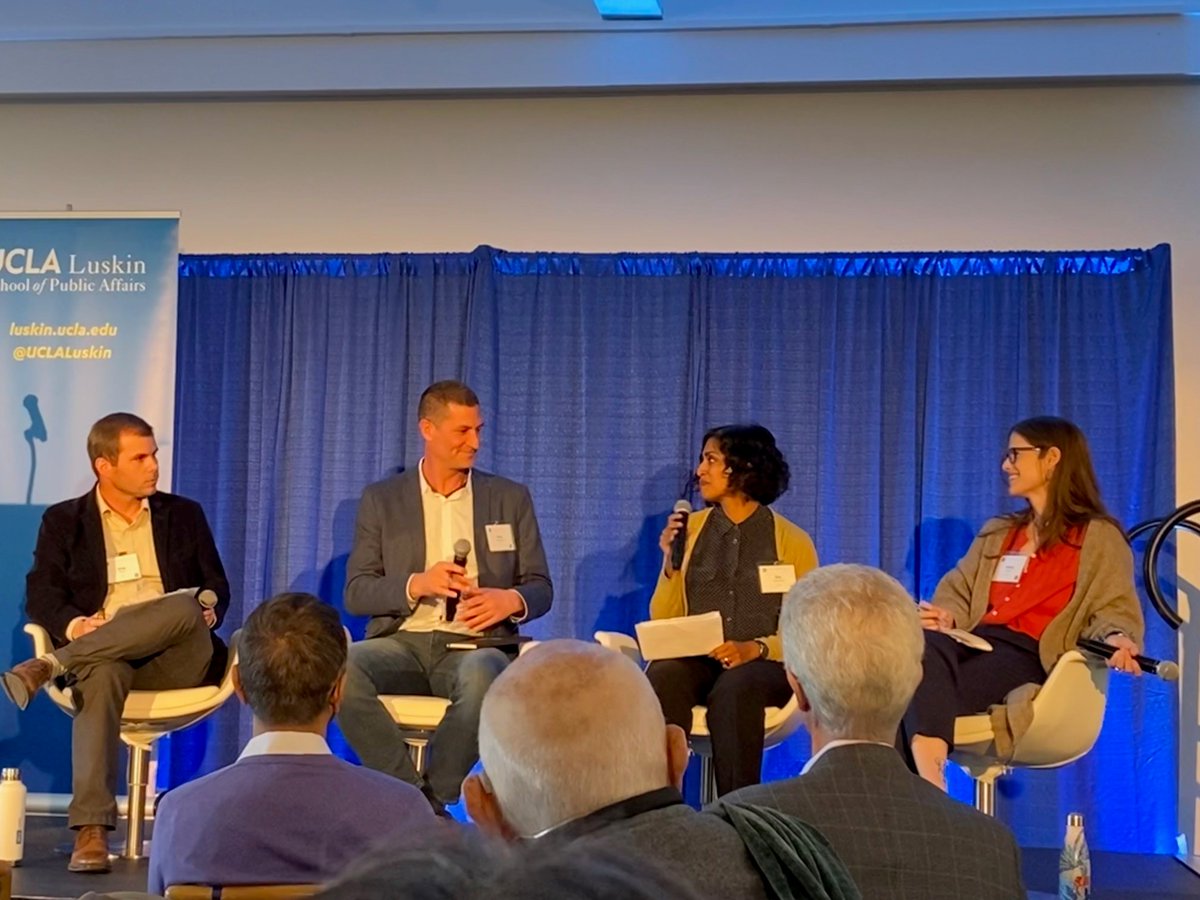 Sharing opportunities for nature-based, multi-benefit approaches for resilient water supply in panel featuring @AlvarEscriva @UCLA_CEE @RitaKampalath @CSO_LACo @Kelsey_Jessup @nature_org organized by @LuskinCenter @gregspierce 

#LuskinSummit #UCLALuskin