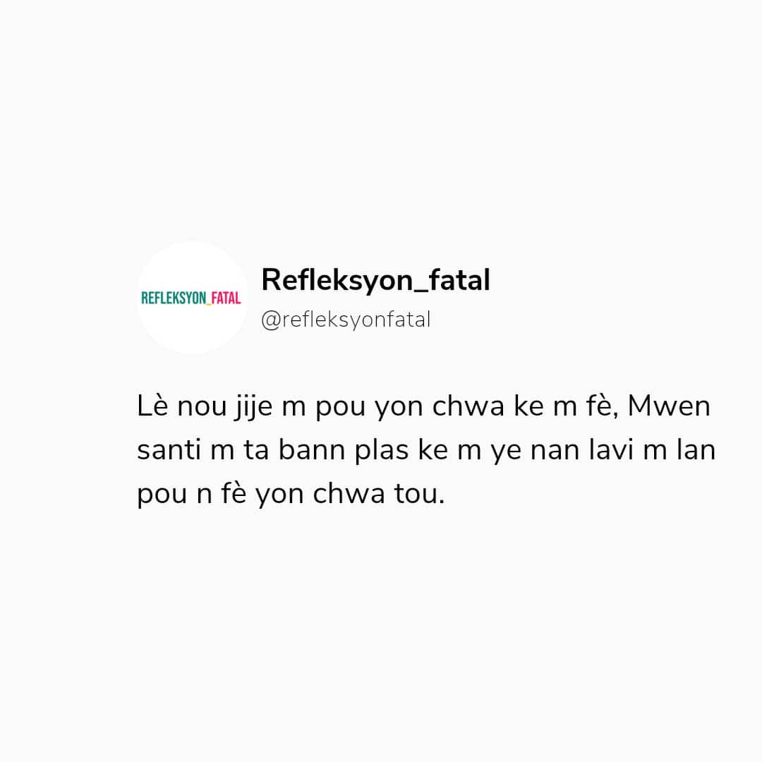 refleksyonfatal's tweet photo. Chwa m se Chwa m. https://t.co/jqj3tvugzD
