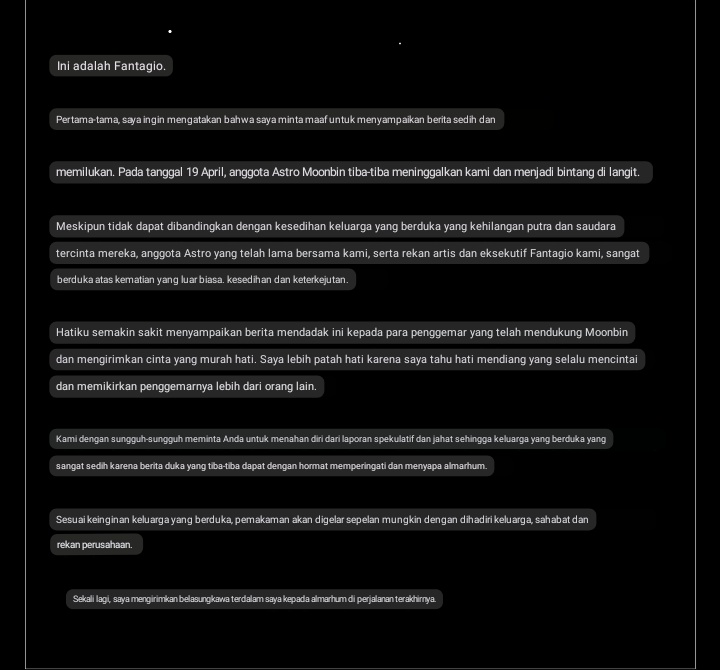 210499__'s tweet photo. @ASTRO_Staff Translate indo,
Semoga tenang ya moonbin https://t.co/is0zdxIRRh