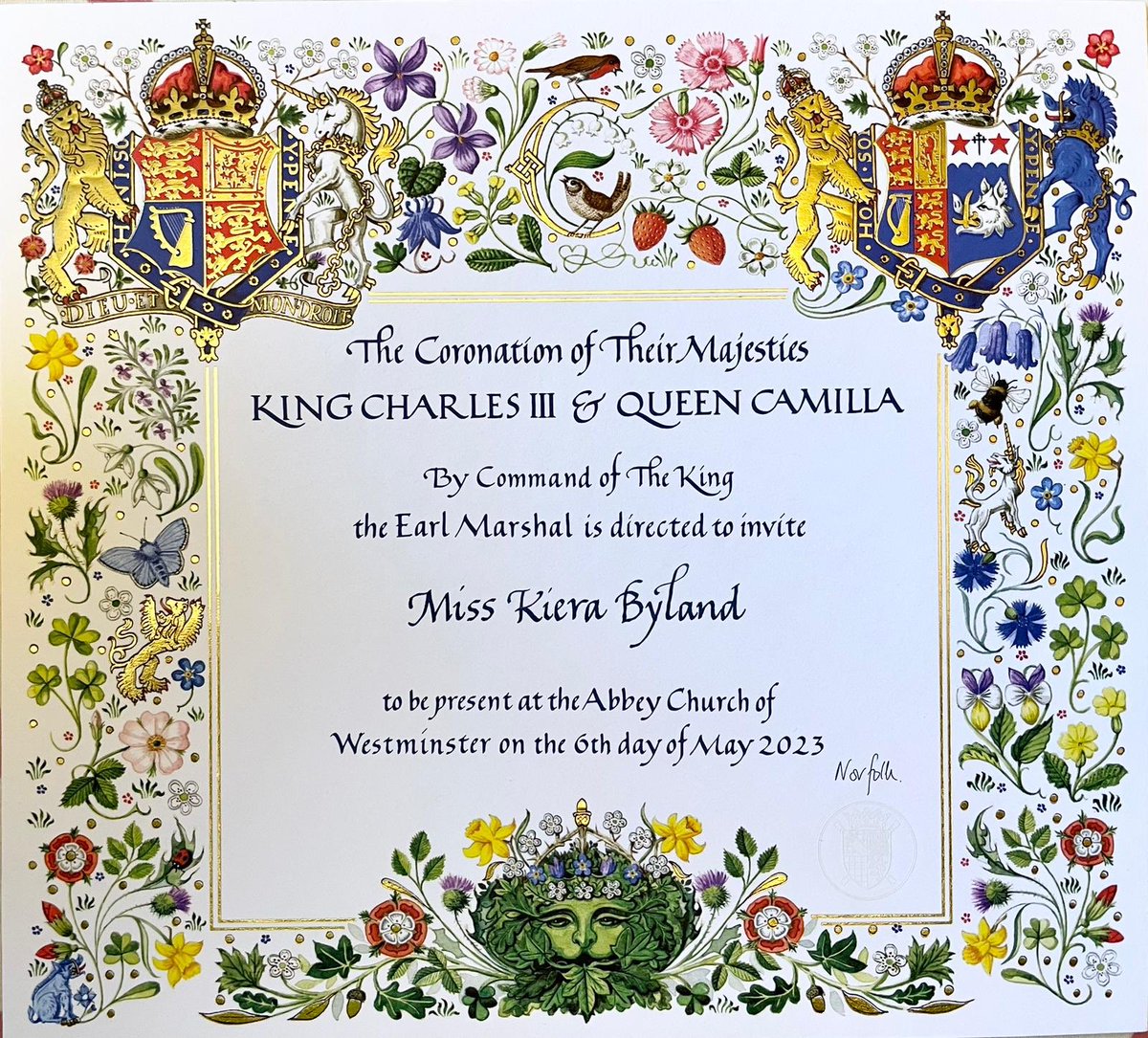 Super proud of <a href="/kierabyland/">Kiera Byland BEM</a> she can’t wait and is so excited <a href="/SOGreatBritain/">Special Olympics GB</a>  <a href="/soeuropeeurasia/">Special Olympics Europe Eurasia</a>  <a href="/SpecialOlympics/">Special Olympics</a>  KB will do you proud … 
it’s a stunning piece of artwork <a href="/RoyalFamily/">The Royal Family</a>  thanks for making a dream come true for this young special olympian.