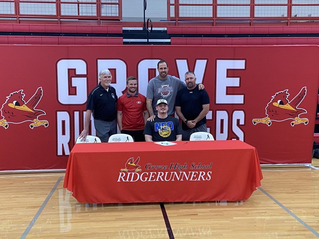 grove_athletics's tweet photo. Congratulations to all out athletes who will be playing at the next level.  Ridgerunner Athletics is proud of you!!! https://t.co/9s5PqmT2az