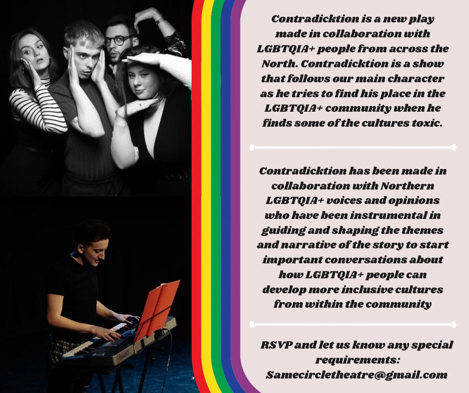 You’re in for a treat as we’re inviting you to join us for a sharing of Contradicktion at Bransholme Chat next Monday 24th at 5pm 🤩 Pop us a message if you want to come along!! 

Tickets are still available for our sharing at Hull Truck next Saturday too, link in bio😉