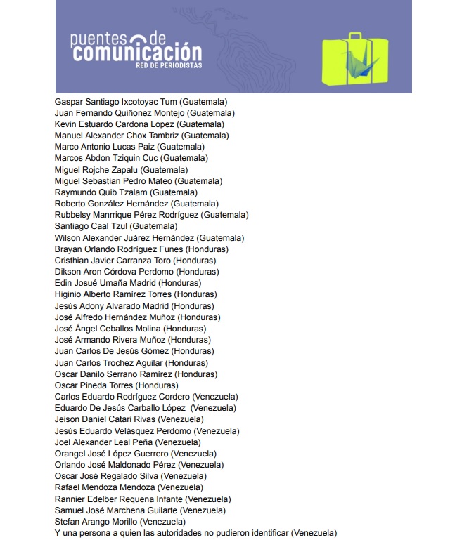 puentesdecomu's tweet photo. Desde Puentes de Comunicación manifestamos nuestra solidaridad con los familiares de las víctimas del incendio ocurrido el lunes 27 de marzo de 2023 en Ciudad Juárez, en un "Centro de detención" del Instituto Nacional de Migración de México.

Comunicado👇 https://t.co/nk7erjlh1R