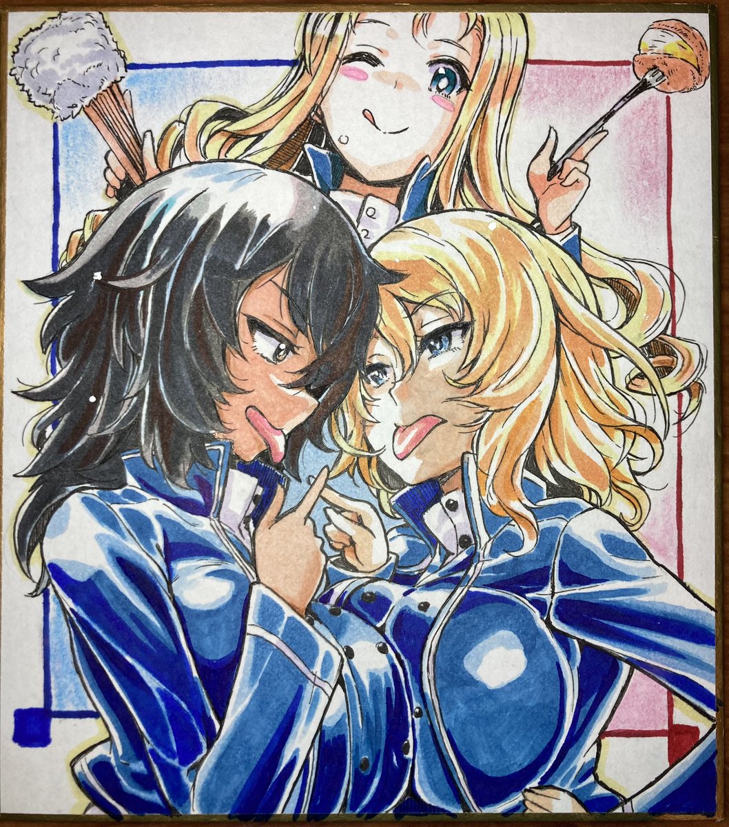 マリー(ガルパン) 「#マリー生誕祭2023 おめでとうございます 過去絵でお祝い」|なべゆ@C102(土)東34a🧊のイラスト
