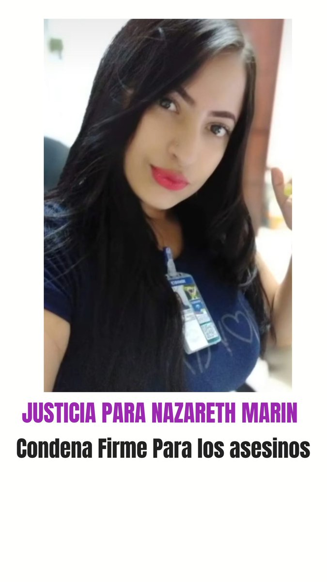 krlmsrs's tweet photo. Justicia Para Nazareth Marín @NicolasMaduro @TarekWiliamSaab @DouglasRicoVzla @manuelita1504 @AntiProgreWorld @ElNacionalWeb @nazareth1937098 @NorilysP @GuaraCuchaFE @guillearcay @florentino @VicmarBarbie @AlexaGomezDos @MarielaCasadoA @Estarinformad @entintavioleta https://t.co/S08FiE1KZX