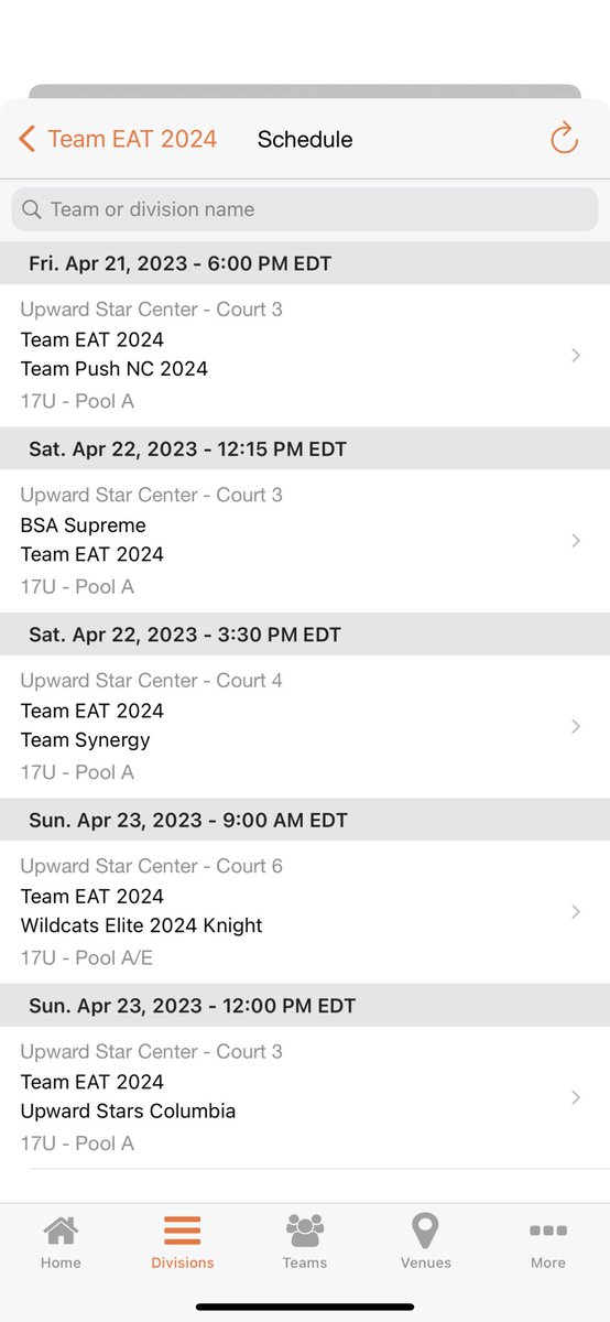 TeamEATCLT's tweet photo. Team EAT 17u roster and schedule for the weekend at @Phenom_Hoops #PhenomChallenge https://t.co/Zs6DDePsA4
