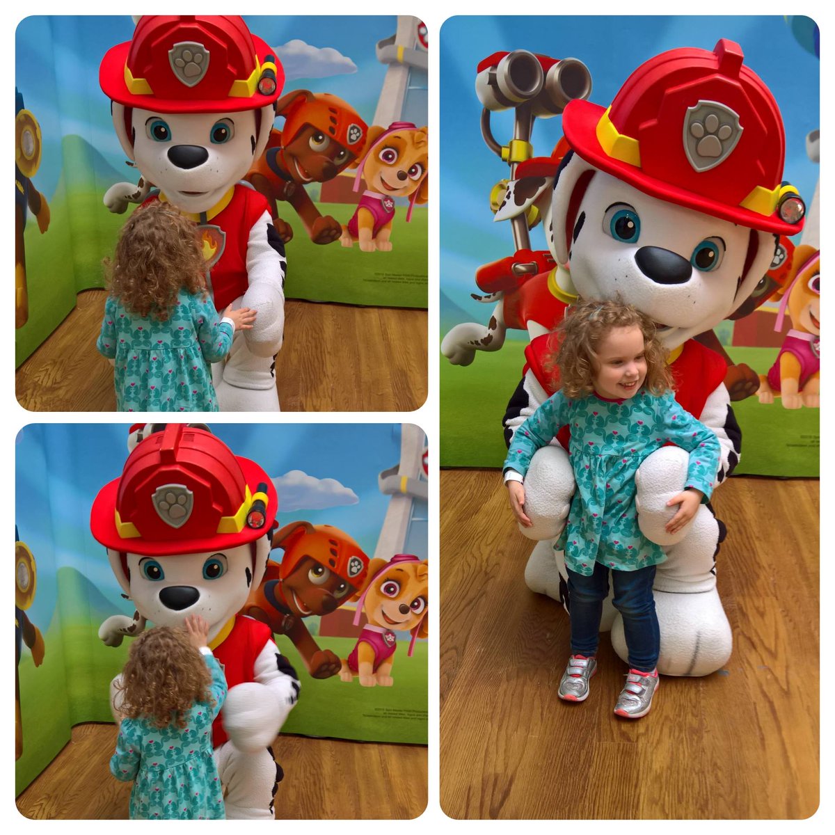 wurdsmyth's tweet photo. Today marks the 6th anniversary of what has become known as The Day Flo Met Marshall.
Flo (aged 3) ran up to him, cradled his chin in her little hands and breathlessly exclaimed, "Oh MY Marshall!"
And Marshall (who wasn't supposed to reply) whispered, "Aww!"
💕
#AccordingToFlo https://t.co/Nqbk2PVVwy