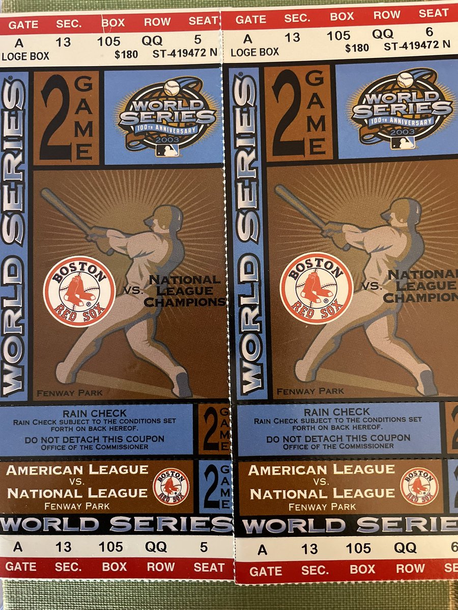 Th3_Hobby's tweet photo. Funny memorabilia. Had redsox World Series tickets in 2003😂  @CardPurchaser https://t.co/kVlV7ZZZyA