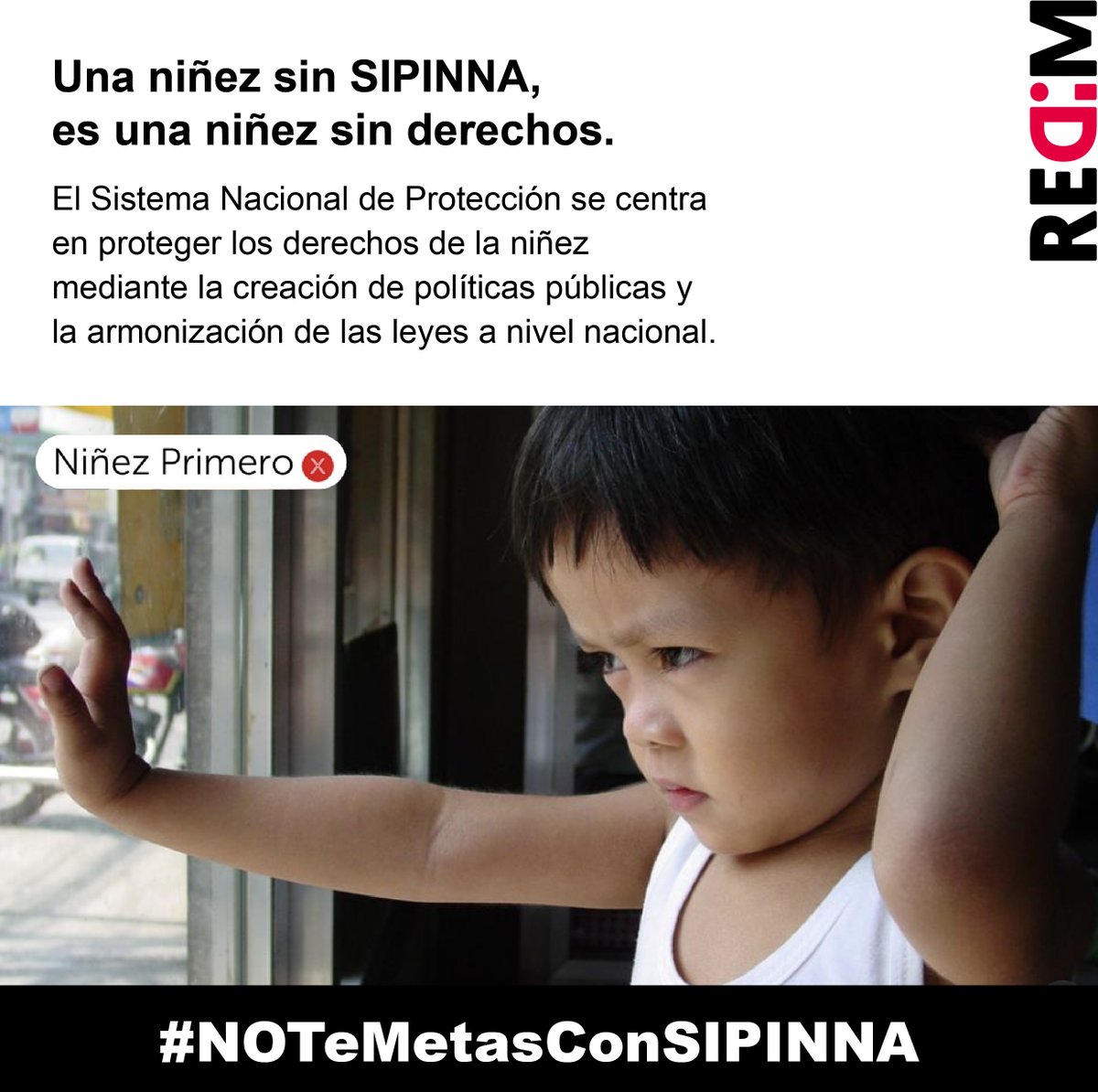 derechoinfancia's tweet photo. ⭕️Desde la #REDIM externamos profunda preocupación por la declarada intención del Ejecutivo Federal para desmantelar el Sistema Nacional de Protección Integral de Niñas, Niños y Adolescentes @SIPINNA_MX 

#Comunicado 
👉https://t.co/egAIQB3If0 

#NOTeMetasConSIPINNA #NiñezPrimero https://t.co/mktWHtpuWI