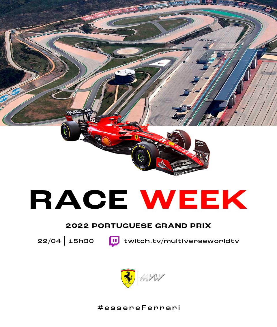 SFerrariMVW's tweet photo. RACE WEEK 

Carros prontos pra encarar a Montanha-Russa Portuguesa.  

@PietroDemilite 
@Theus_SPFC 

#essereFerrari 🔴 https://t.co/4ktRolaKNa