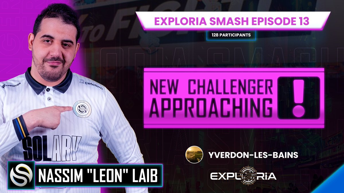 Il est temps! 🥊🔥
Le 18 juin on ouvre nos portes à la communauté SSBU à nouveau!

Pour ce 13ème épisode on accueille nul autre que <a href="/NassimLeon/">Nass_Leon</a> ! 🤺😎

🗓️ Dimanche 18 juin
🎮SSBU Ultimate
👥128 joueurs
🏁09h30
🌐Av. des découvertes 1, Yverdon-Les-Bains🇨🇭
👉start.gg/ExploriaSmash