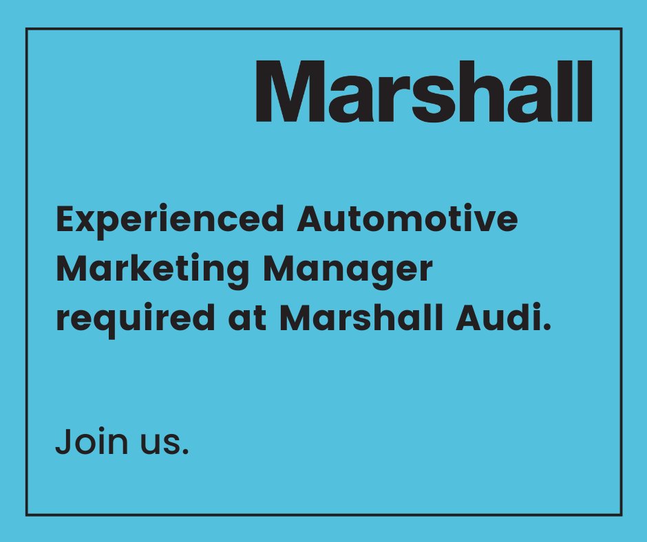 A fantastic opportunity awaits. Divisional #Marketing Manager (#Audi) required.
 
To find out more and to apply online see > ce0572li.webitrent.com/ce0572li_webre… #jobs