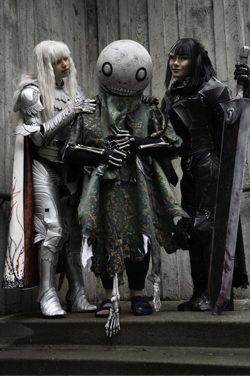 pepi_rain2440's tweet image. My partner really loves @yokotaro work, so we made emil and they wpmt take his head off now lol. We also made kaine, brother nier, and yonah too! #nier #NieRReplicant #yokotaro #emil