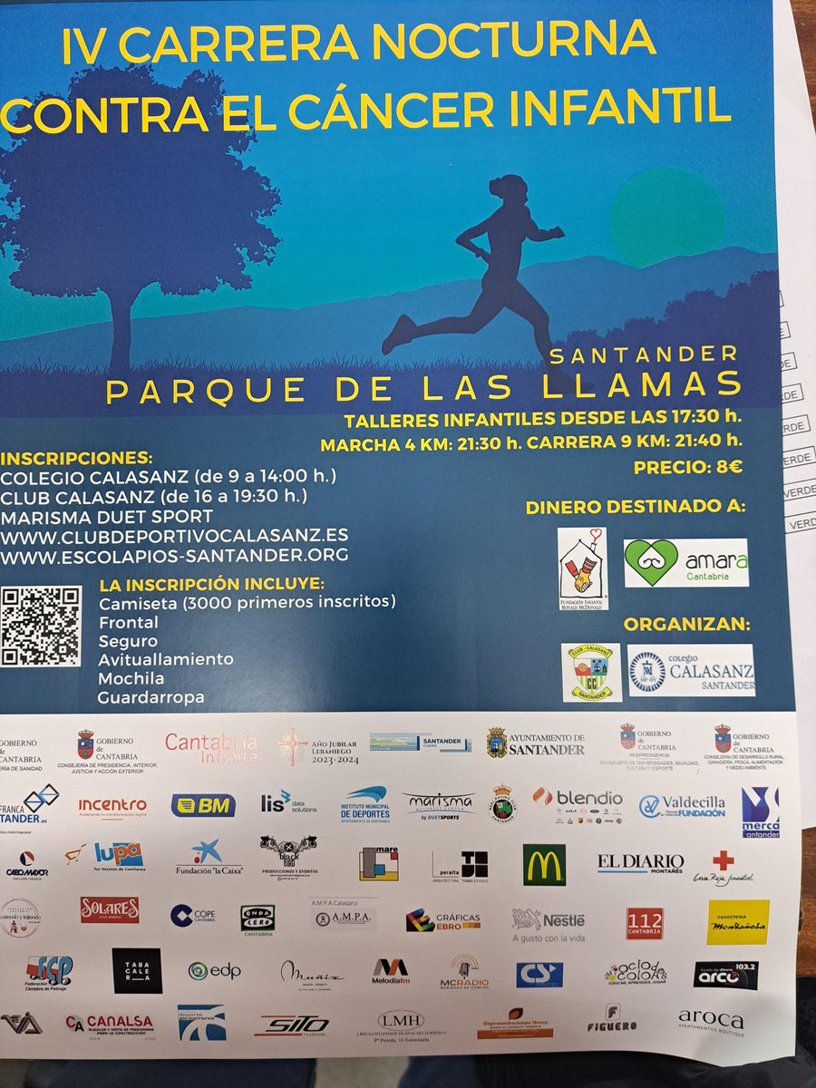 CD_Calasanz's tweet photo. Únete a nosotros en la IV carrera solidaria contra el cáncer infantil. https://t.co/u7ddpErzKs