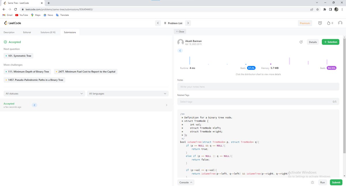 iakashbarman's tweet photo. Hello Folks,
I have completed #Day15 of #25DaysofCode Program with @scaler_official

Question: Same Tree
My Code: https://t.co/zXQjDRwCMG

Scaler discord link: https://t.co/GgtlbVnUAh
Partner: @protyushastwt

#scalerdiscord #codewithscaler #scaleracademy #scaler30doc https://t.co/FbkoKGrxVZ