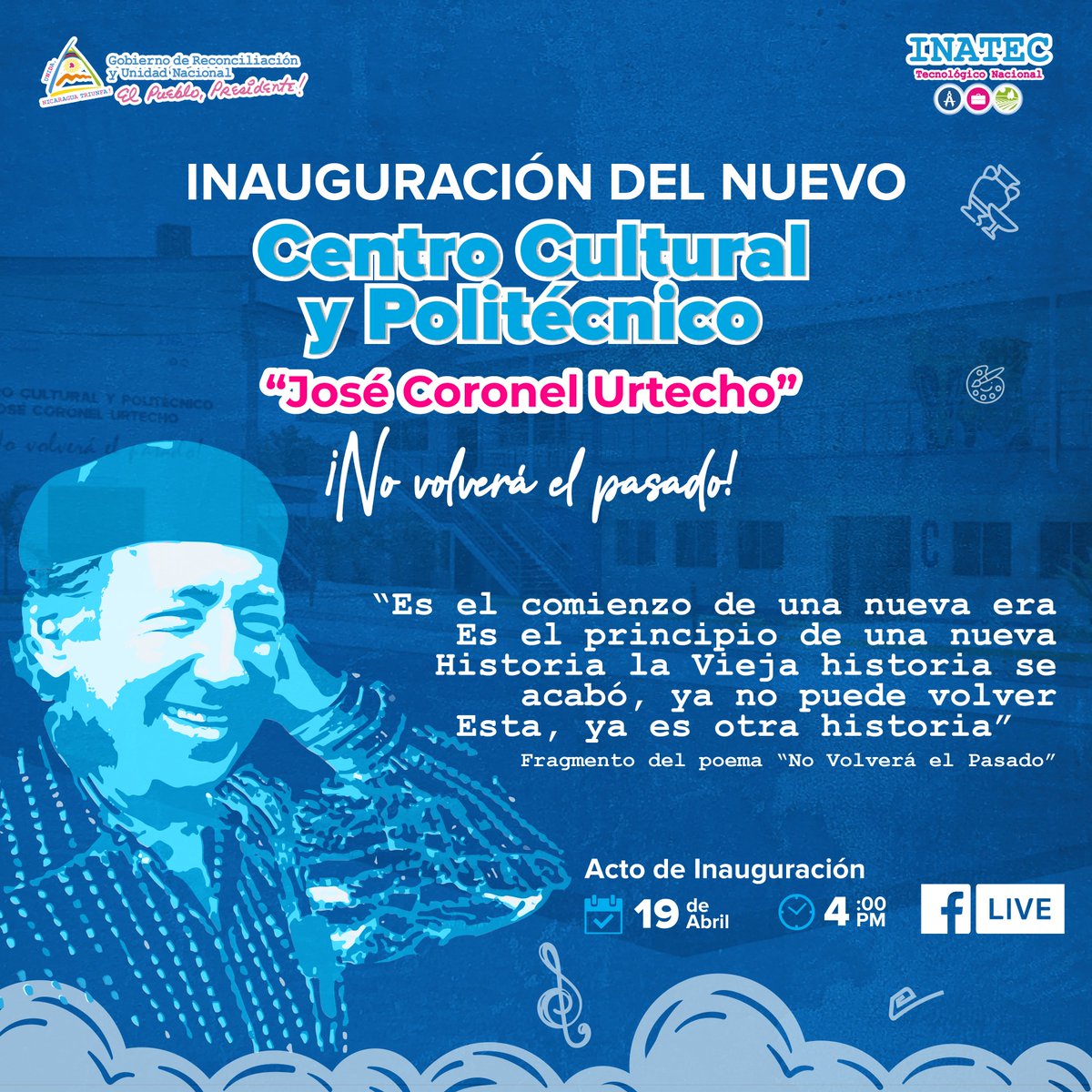 ¡Victoria del Pueblo! 🕊️Inauguración del Nuevo Centro Cultural y Politécnico José Coronel Urtecho ¡No Volverá el Pasado! 

🎨Un espacio de capacitación y formación técnica en el arte y la cultura. #LaPazNuestraVictoria 🇳🇮