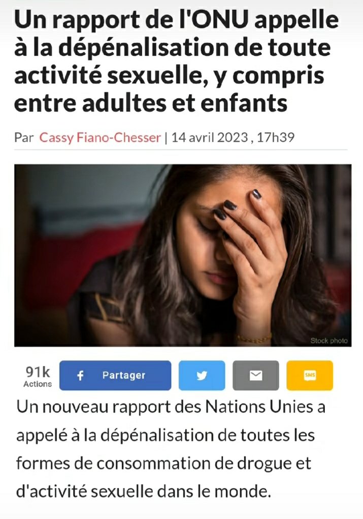 EstelleRebours's tweet photo. L'ONU fait la promotion des drogues et de la pedophilie en sachant que certains pedophile ont des postes à responsabilités 
Ils veulent violer les enfants en toute impunité.
PEDOLAND https://t.co/EqlvqJHYzH