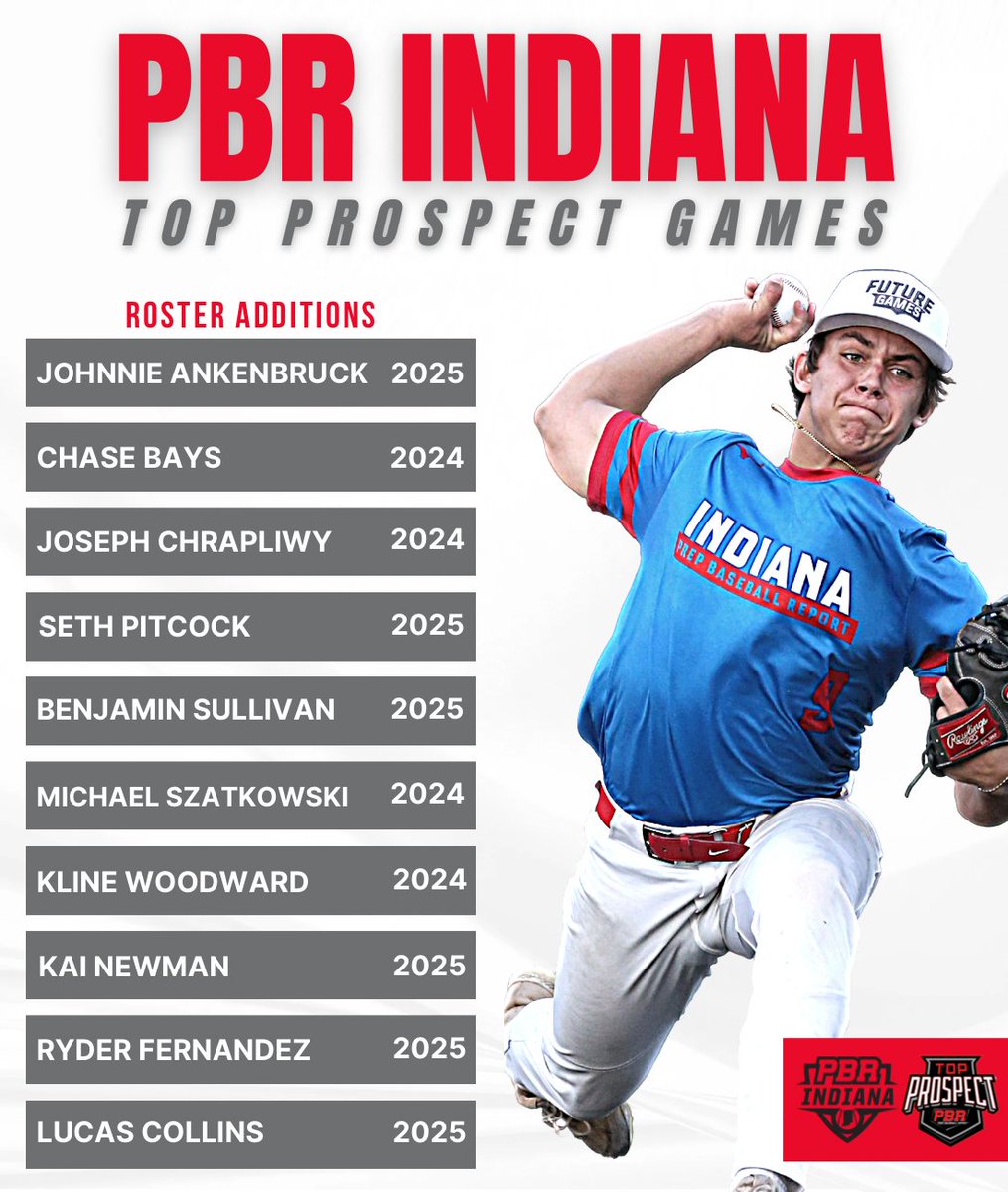 PrepBaseballIN's tweet photo. 𝕋𝕠𝕡 ℙ𝕣𝕠𝕤𝕡𝕖𝕔𝕥 𝔾𝕒𝕞𝕖𝕤 
𝗥𝗼𝘀𝘁𝗲𝗿 𝗔𝗱𝗱𝗶𝘁𝗶𝗼𝗻𝘀  

 🗓️Tuesday, June 20th 
🏟️Grand Park 
🎓2024-2025

🔗https://t.co/shQf65c22K https://t.co/li91IkP4dp