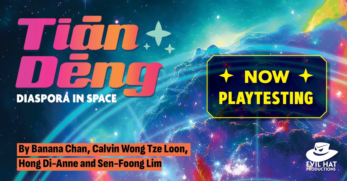 Look under the Hat: April Edition!

It's was my birthday a few days ago and look what lovely gifts we have!

Girl by Moonlight: Crowdfuding 5/23
Apocalypse Keys: Available now
Tiān Dēng: Playtesting now
Codex of Worlds pre-orders open!

And so much more!