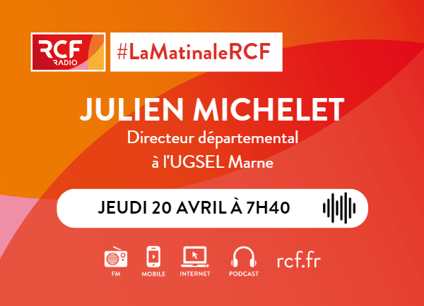 rcfcoeurdechamp's tweet photo. 🎙️ @JulienMichelet7, directeur départemental à l'@UgselMarne, sera l'invité de @Ch_Fausten demain dans #LaMatinaleRCF

📆 20 avril
⏰ 7h40
🎧 https://t.co/8mcZR64ldL https://t.co/XHVcBMwlNi