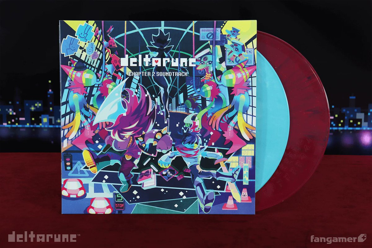 The DELTARUNE Chapter 1 vinyl soundtrack is back in stock! (Chapter 2 is still available, too.) 

Available now: fanga.me/r/deltarune-vi…