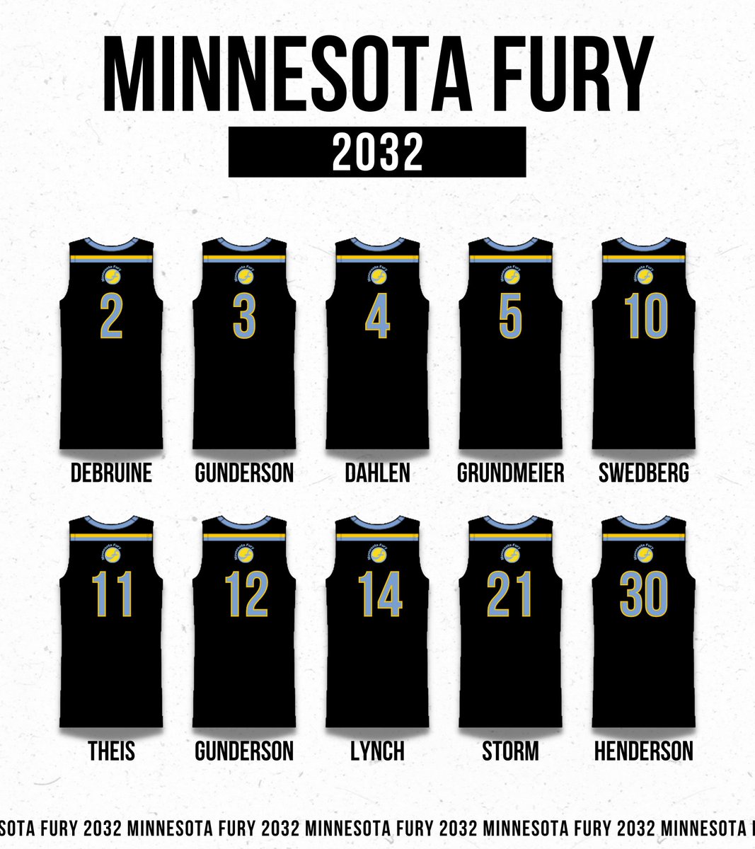MinnesotaFury's tweet photo. Meet our 𝟮𝟬𝟯𝟮 team!

View their full schedule &amp; additional player information below! ⤵️
https://t.co/dQNOjRkFut https://t.co/Kfrjij4QVp