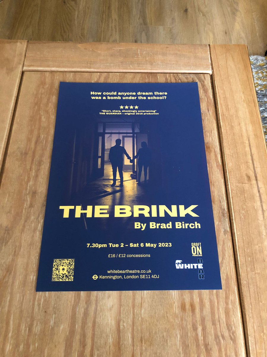 Calling #theatre reviewers! If you'd like to come and review #TheBrink by Brad Birch at @WhiteBearTheatr 2-6 May please reach out to us with your name and details of your publication. #theatrereview #review #arts #London #journorequest