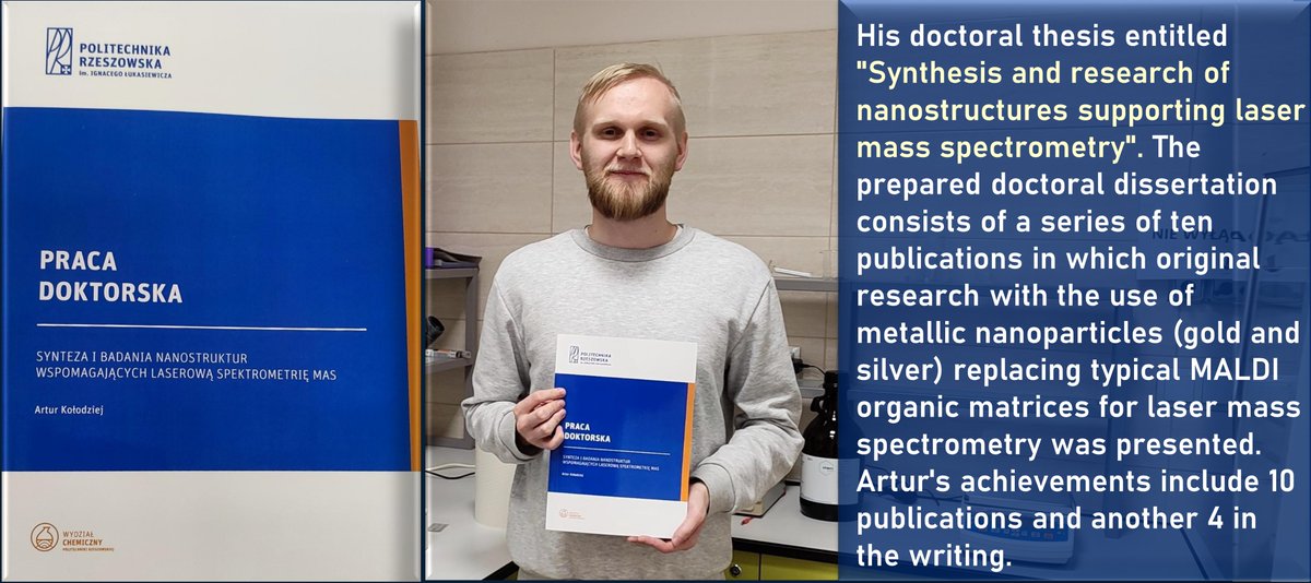 PolyTechnicLab's tweet photo. A member of our team #PolyTechnicLab, Artur Kołodziej, has just finished preparing his doctoral thesis We keep our fingers crossed, counting on beautiful reviews and exemplary work defense. https://t.co/3GBorQ7mRj