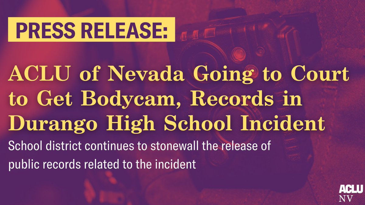 ACLUNV's tweet image. Chances were given. #Filed

Read the full press release ➡️ aclunv.org/en/press-relea…