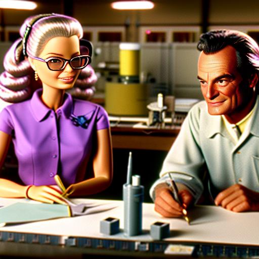 WKCosmo's tweet photo. Barbie and Richard Feynman working together on the Manhattan Project. https://t.co/AtURtA81nv