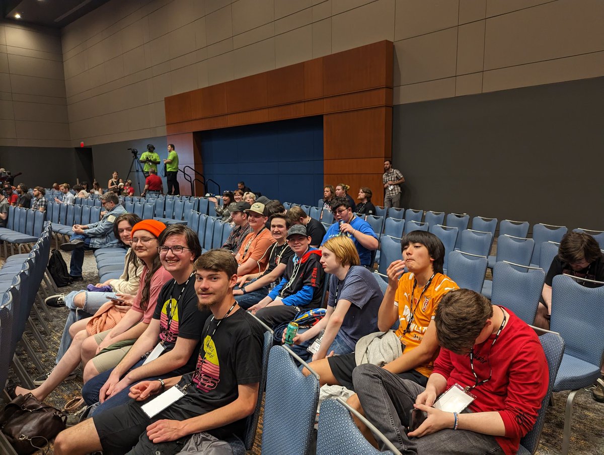 UCAGameDev's tweet photo. UCAGameDev getting ready for the keynote at #ECGC 2023 https://t.co/Py8RZXiVSL