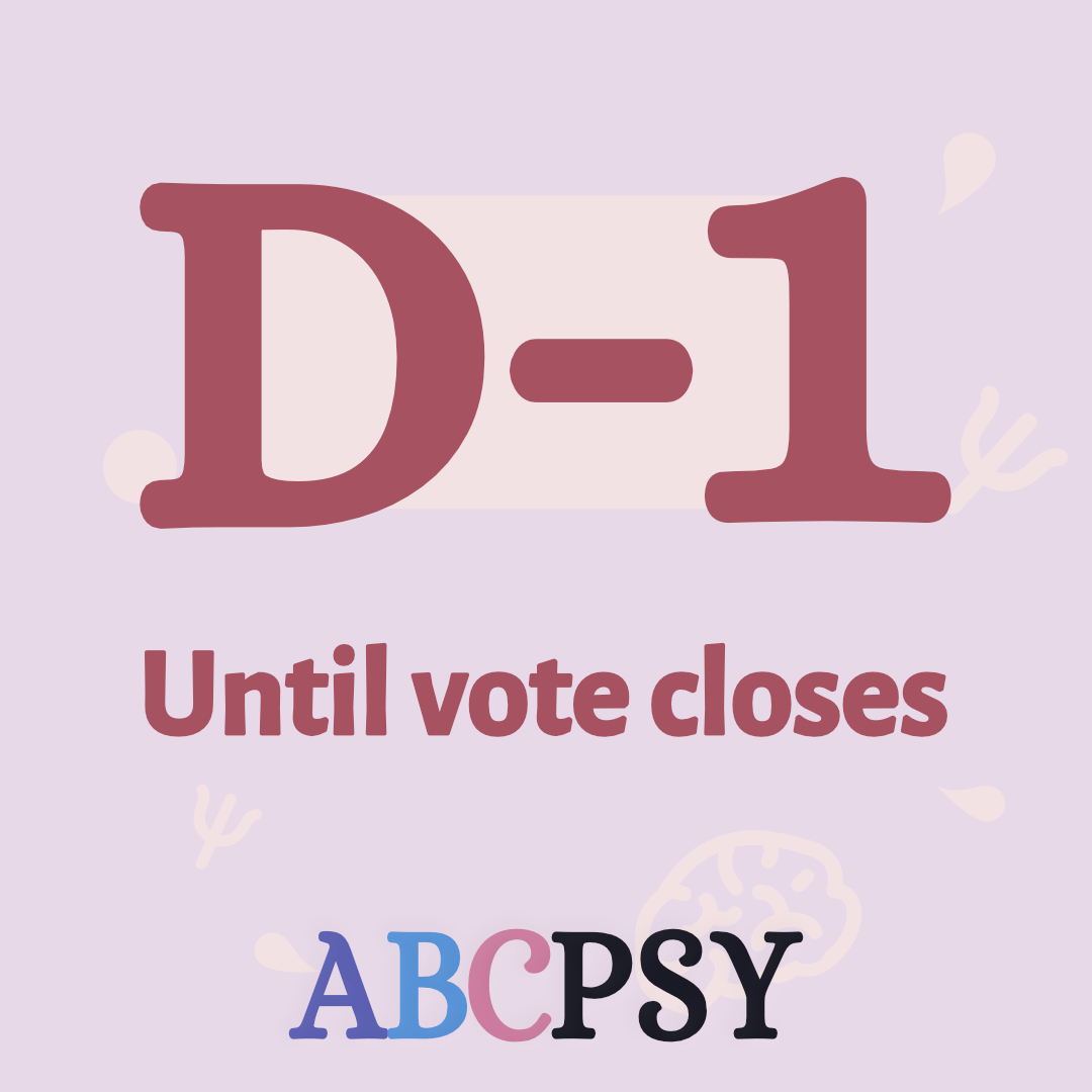 Abcpsy2's tweet photo. Il ne reste plus qu'un jour avant la fermeture du scrutin, et toi as tu voté ? ✨ 
-- 
There is only one day left until the vote closes, did you vote ? ✨ https://t.co/MgAVU25RUi