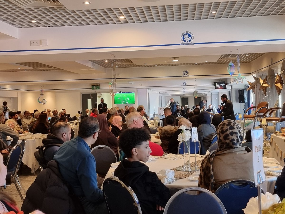 Such a great feeling to be attending  @Rovers hosting their first Ramadan Iftar Event. This is community cohesion and harmony in practice. This is why this is #MyClub. Fantastic work by @yasirsufi and the whole club. #OneRovers #MyRovers ⚪❤️🔵