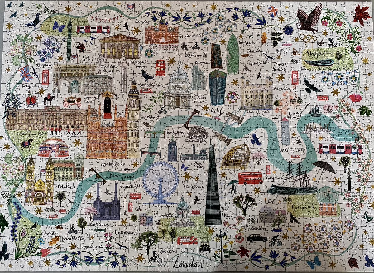 In other news, I have just finished this little beauty. It was a very enjoyable, rewarding jigsaw as it was easy (helped by familiarity with London architecture?) and the pieces felt really nice! 8/10 
It will be shared with the #jigsawclub once my Mum has done it!