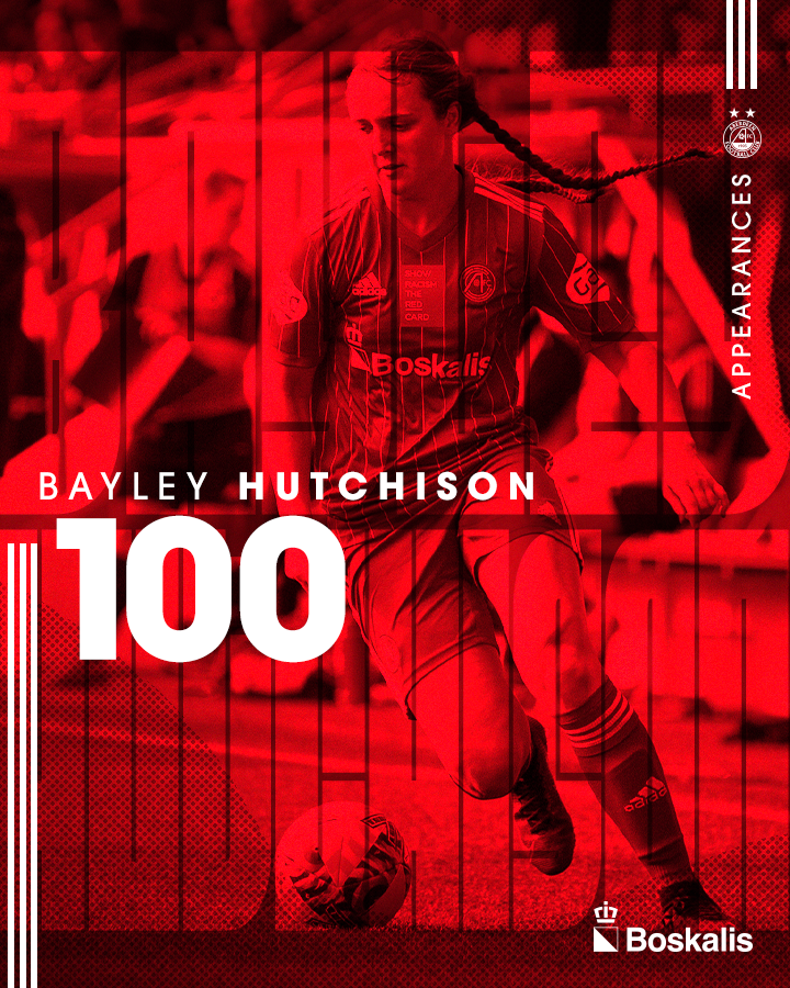 AberdeenWomen's tweet photo. 👏 Congratulations to @bayleyhutchison on 100 appearances for the club! https://t.co/t0BfHzSHEB