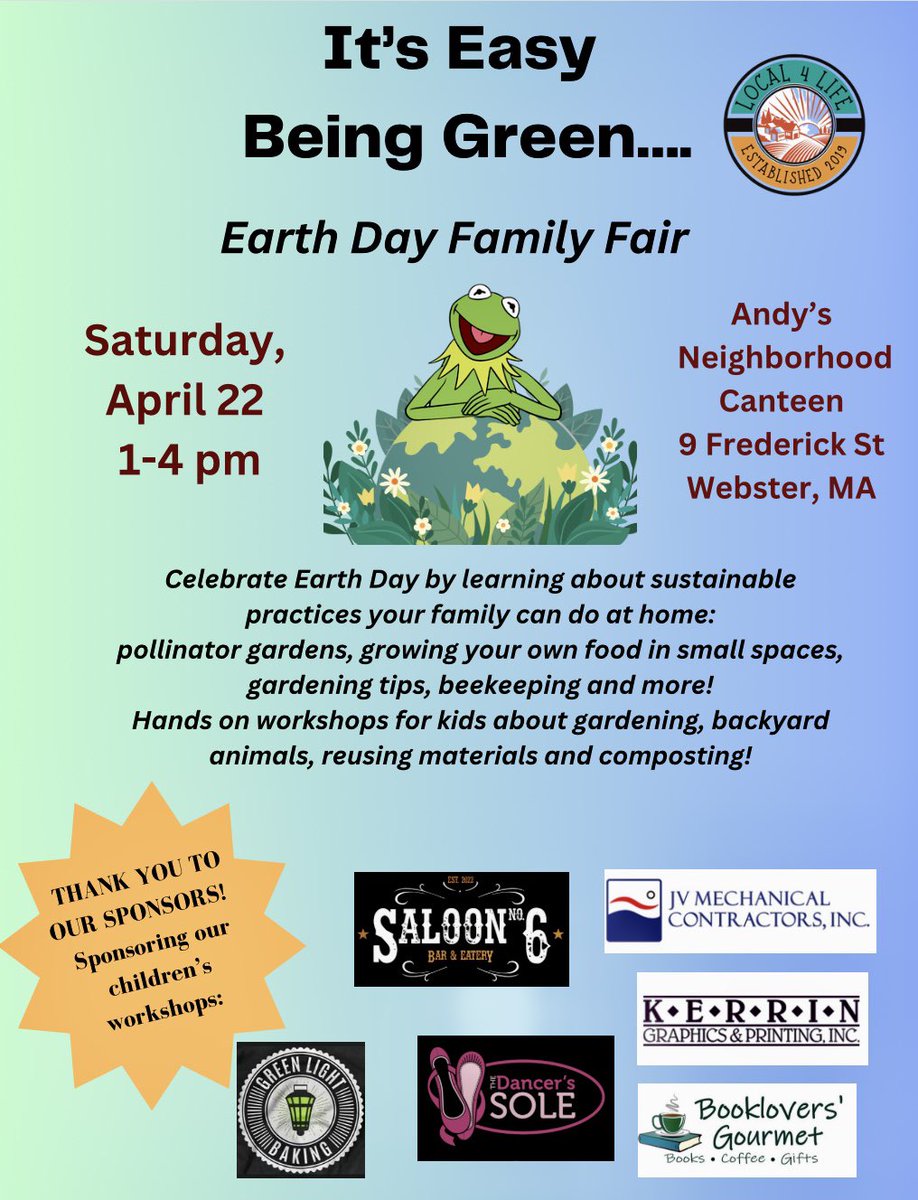 If you are looking for something to do this Earth Day- check out this event happening in Webster! #earthday #earthday2023 #localeducation #websterma #dudleyma #charltonma #supportlocal #sustainableliving