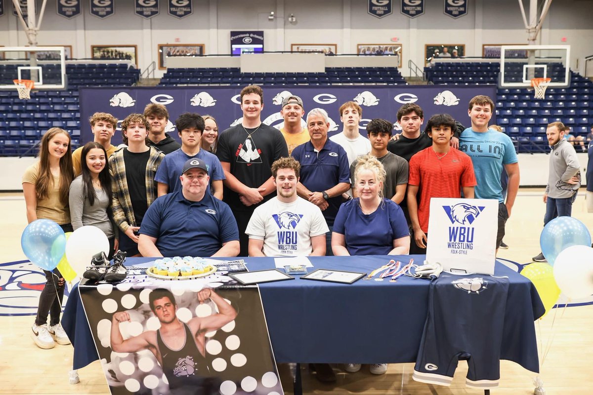 Logan26Taylor's tweet photo. Signing day for Williams Baptist Wrestling! #GoBulldogs #GoEagles https://t.co/U27wYZHWR0