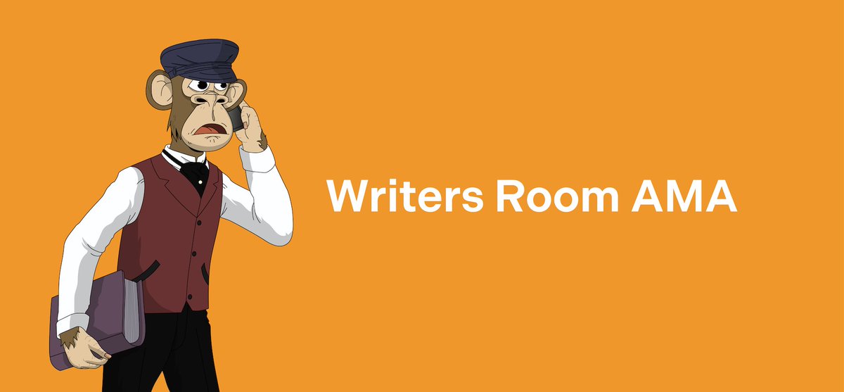 Writers Room, don't forget about our AMA today on @downavenue_!

1⃣Go to app.downavenue.com
2⃣Create your account (connect a wallet that holds a Writers Room NFT)
3⃣ Look for the AMA prompt, posted earlier today by @boredapewood on Writers Room Avenue Space

See you there 👋