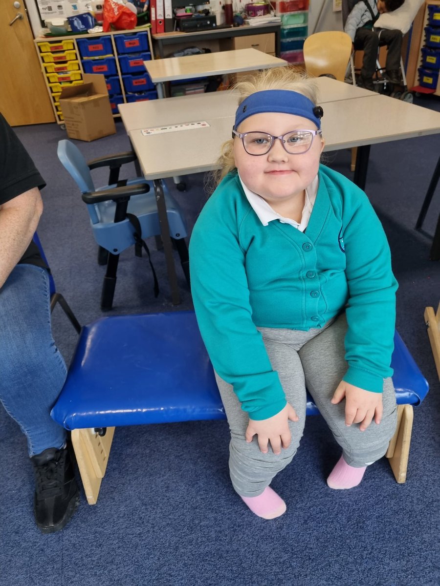 One of our Red Class learners working on her core strength and posture. #benchsitting #motorskills