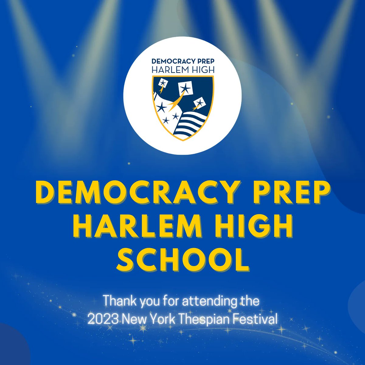Democracy Prep Harlem High School will be joining us at the 2023 New York Thespian Festival! 🎭 We look forward to seeing you there! 🥰 ☺️ 

<a href="/DemocracyPrep/">DEMOCRACY PREP</a> #newyorkthespians #nythespians #thespiansociety #thespians #thespian #thespy #NYThespianFestival2023